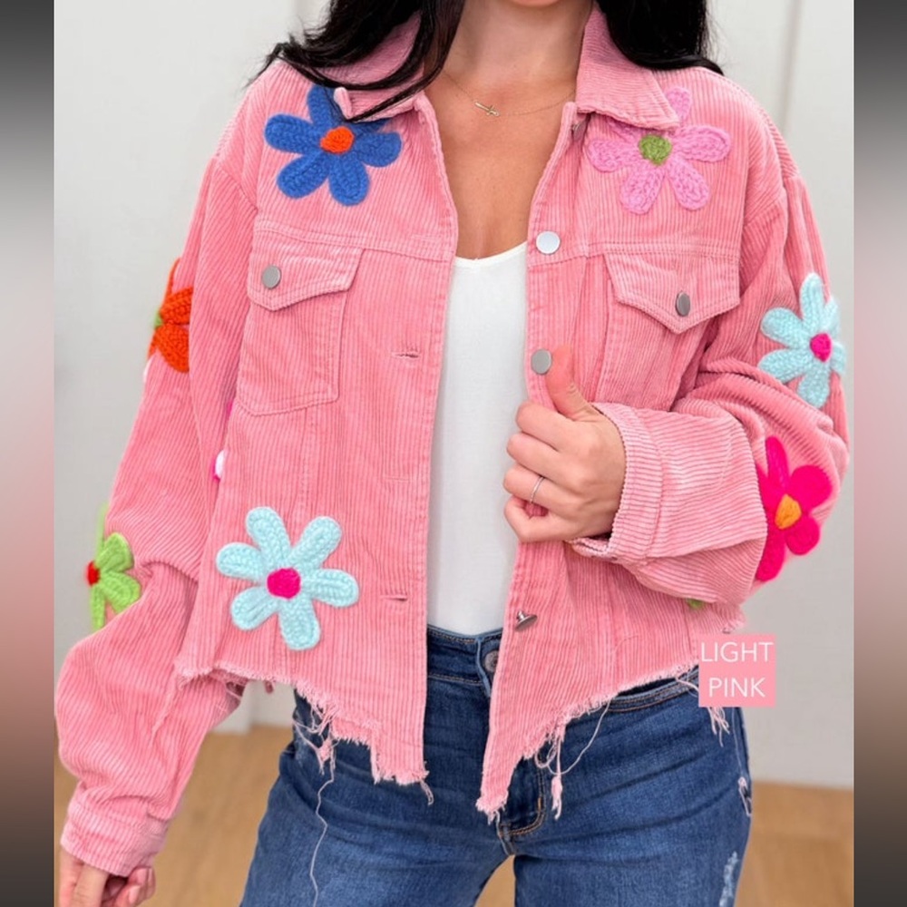 Bibi Pink Corduroy Jacket
